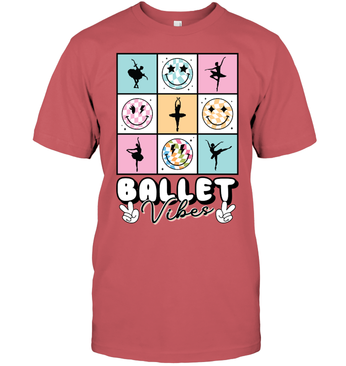 Ballet Vibes Smiley Face T-shirt